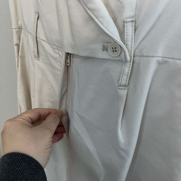 Anthropologie Eliza Utility Straight Leg Jumpsuit In Off White Size 0 - Picture 6 of 10